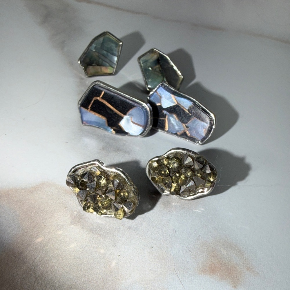 H&M Silver and Gold-Toned Geometric Earrings